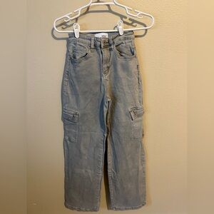 Venti6 Women's Gray Cargo Jeans